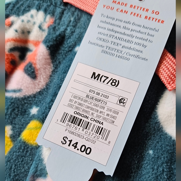 Cat & Jack Girls' 2pk Pajama Pants Blue Marble & Space Weenie Dogs - Picture 3 of 3